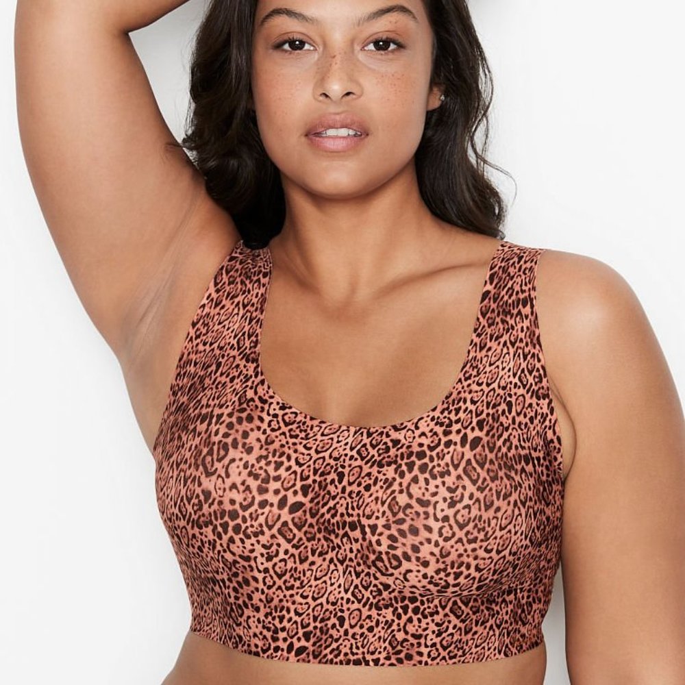 Victoria's Secret Lounge Unlined Scoop Bra in Leopard (Size XS-M)